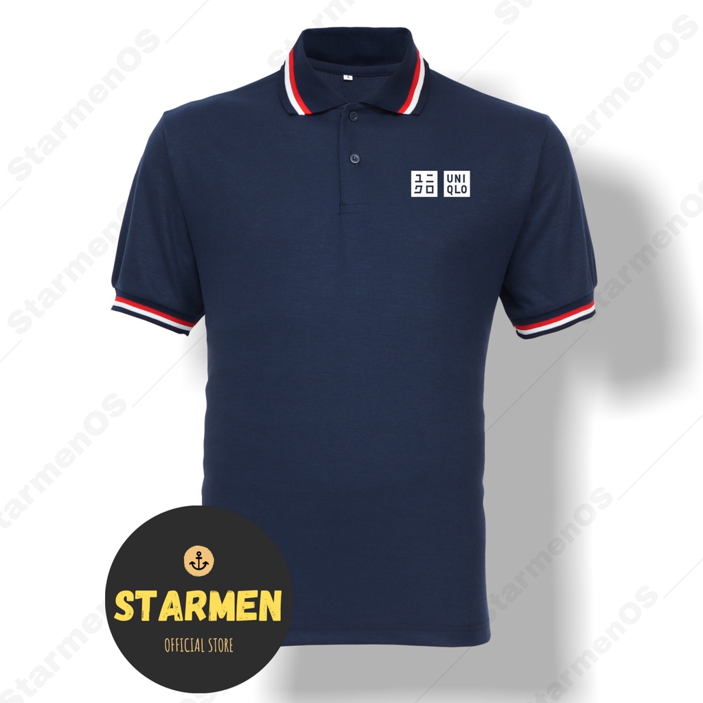 Kaos Polo Shirt Pria Kerah Logo UNQLO OO