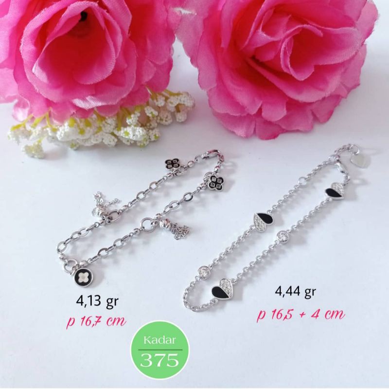 Gelang Rantai Putih Variasi 375