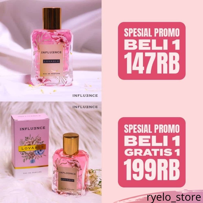 Parfum Influence Lovable Parfum Wanita EDP Original BPOM Tahan 12 Jam - 1 pcs