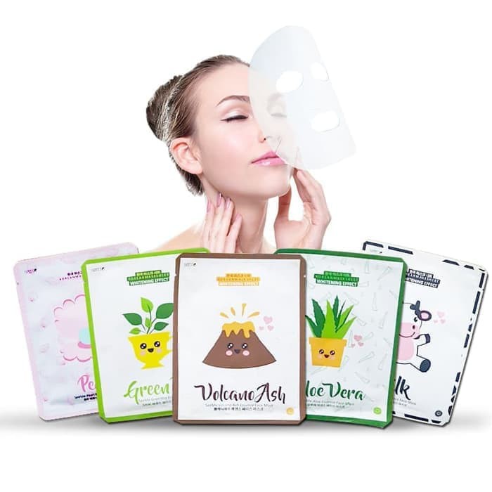 Laris SEEME KOREAN MASK SHEET FACE MASK BPOM   MASKER WAJAH TISSUE KOREA   MILK Berkualitas Bagus