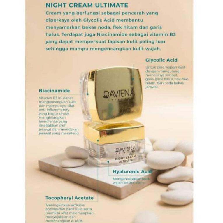 A82P DAVIENA SKINCARE  SERIES {1 paket }cream penghilang flek hitam,wajah glowing dan putih,skincare