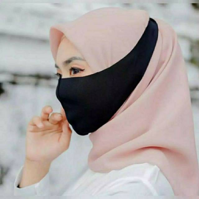 READY Masker Scuba Hijab artis warna merah fanta biru navy hitam ijo solehah