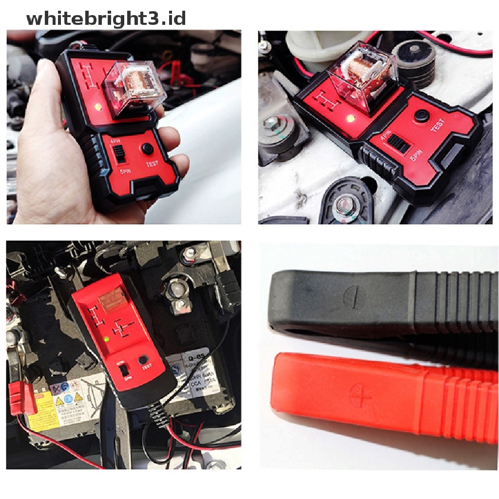 (whitebright3.id) Alat Tester Relay Aki Mobil Universal 12V Lima Pin