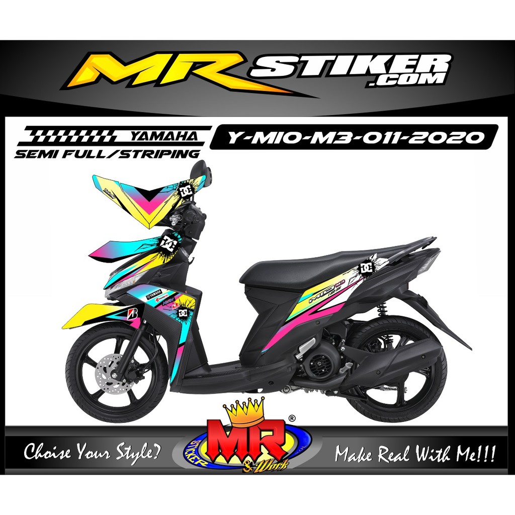 Jual Decal Stiker Variasi Motor Yamaha Mio M3 Simple Desaign New Populer Indonesia Shopee Indonesia
