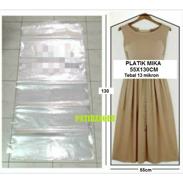 Plastik MIKA Baju uk 55x130cm Cover Pelindung Baju