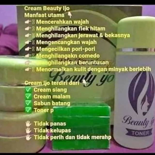 Cream beauty ijo ori 100%
