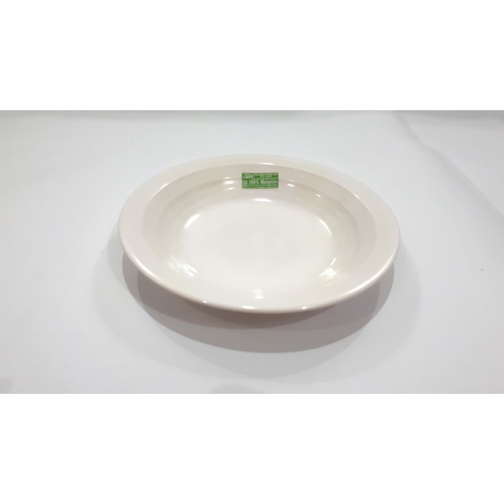 Golden Flying Fish << 2 Pcs >> P0901 Piring Melamin Ulir Datar 8,4 Inch Gading