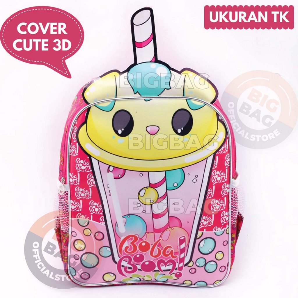 RTM - Tas Ransel Anak Perempuan Karakter BOBA TK - RANSEL BOBA  - TAS BOBBA - RANSEL 3D BOBA BOOM - RANSEL BOBBA - TAS BOBA ANAK SEKOLAH - Tas Sekolah Anak - Tas Anak Sekolah Tas Anak SD Tas Anak TK Promo Diskon Termurah Terlaris Terbaru Best Seller