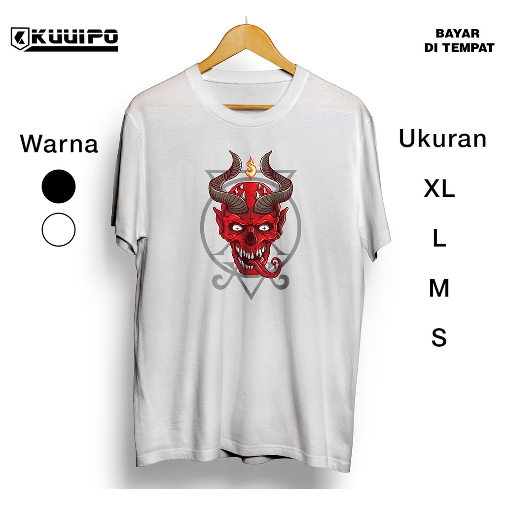 KAOS DEMONIC / SIGIL LUCIFER DEMON SATAN / NERAKA HELL BAJU DISTRO PRIA GOTHIC DARK / PAKAIAN KEREN
