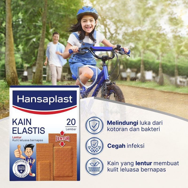 (ISI 10) HANSAPLAST KAIN ELASTIS / KAIN PEMBALUT LUKA / PLESTER LUKA