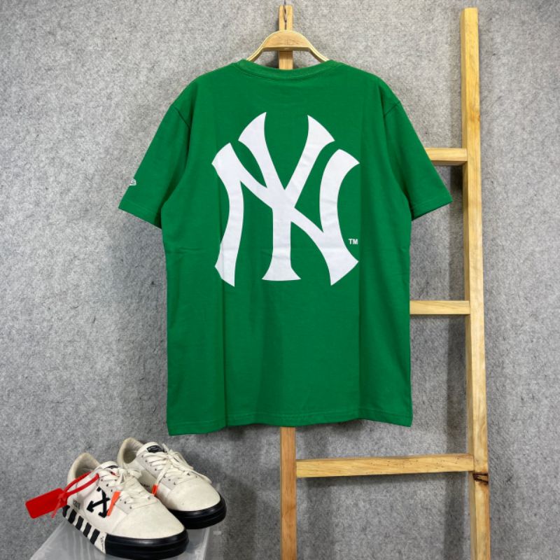 KAOS T-SHIRT NY YANKEES LOGO SMALL GREEN AUTHENTIC PREMIUM