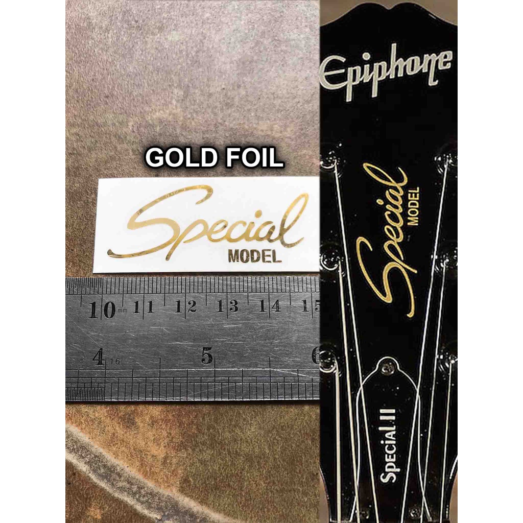 Sticker Tempel Tulisan Special Model for Gitar Headstock Gibson Epiphone Lp Sg Elektrik Akustik Klas
