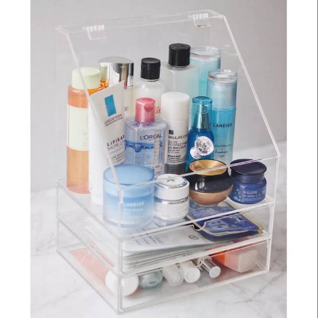Acrylic Skincare Organizer ZR2/Kecantikan/Aksesoris&Alat Make Up/Laci&Tempat Makeup