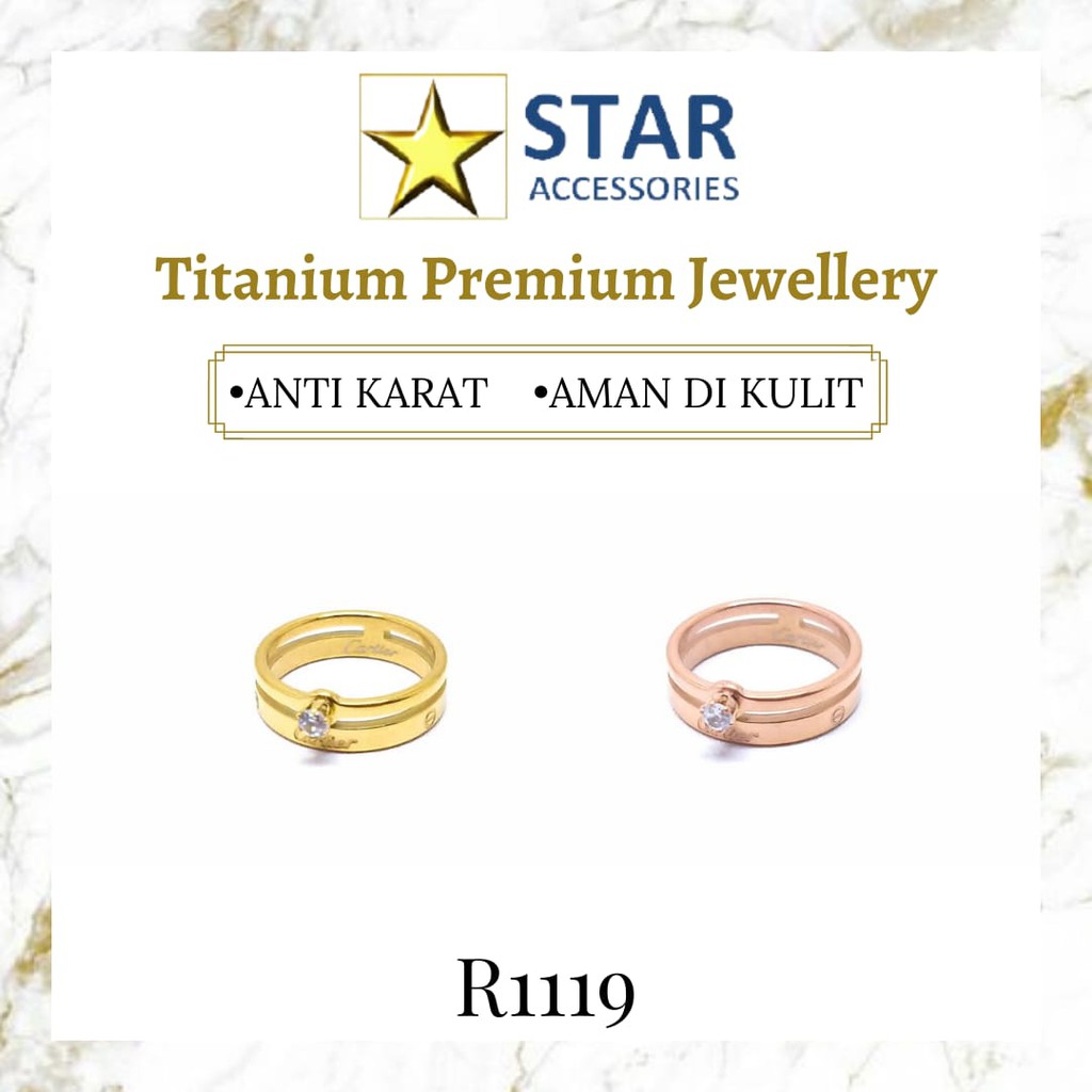 Cincin Titanium Cartier Gold | Cincin Titanium Cartier Rose Gold