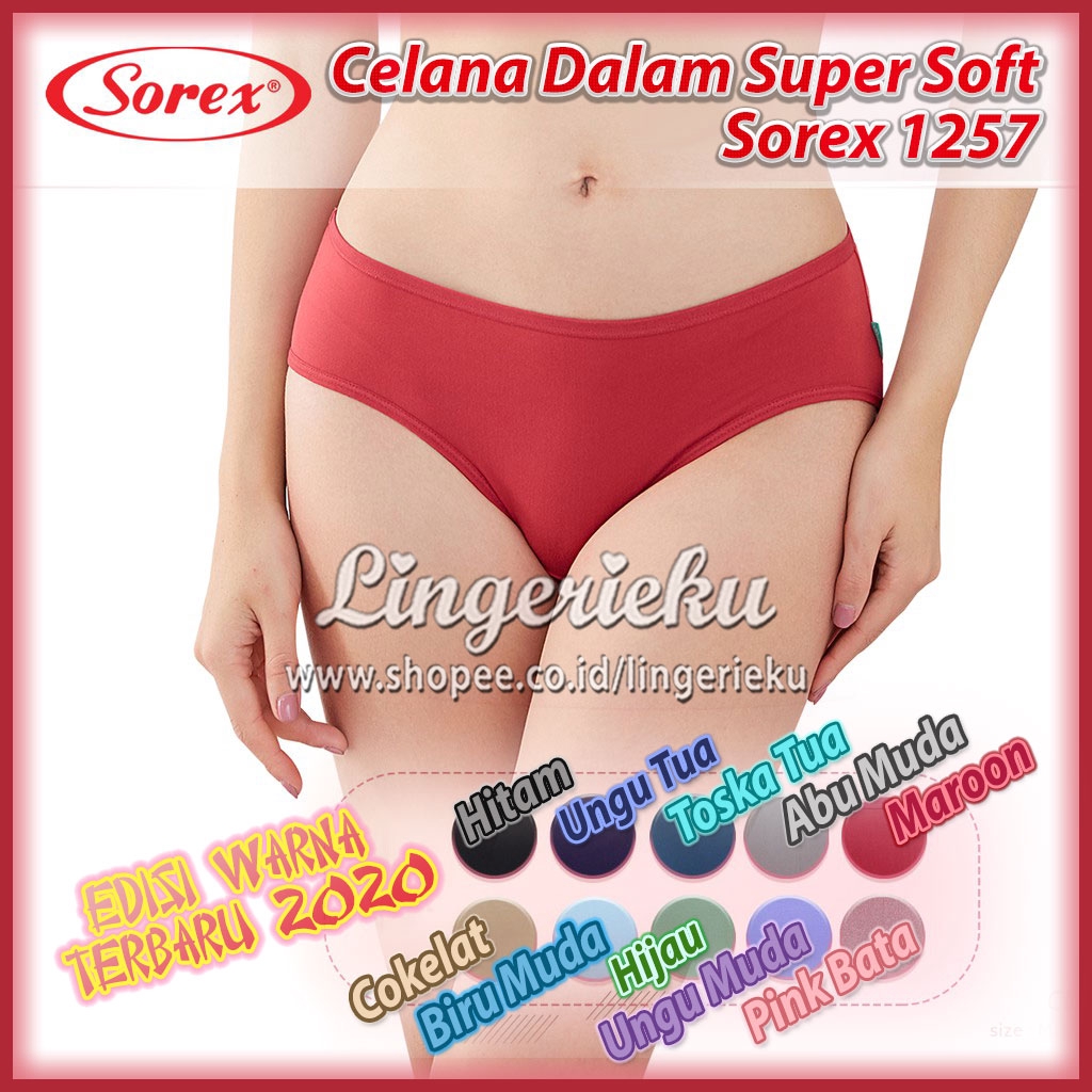 Sorex 1257 Grosir Ecer CD Celana Dalam Wanita Super Soft Lembut Model Mini