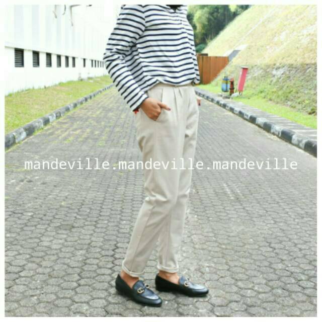 PREMIUM Cream Baggy Pants Murah/Baggy Pants Murah/Celana Baggy/Celana Katun/Celana Kerja Wanita