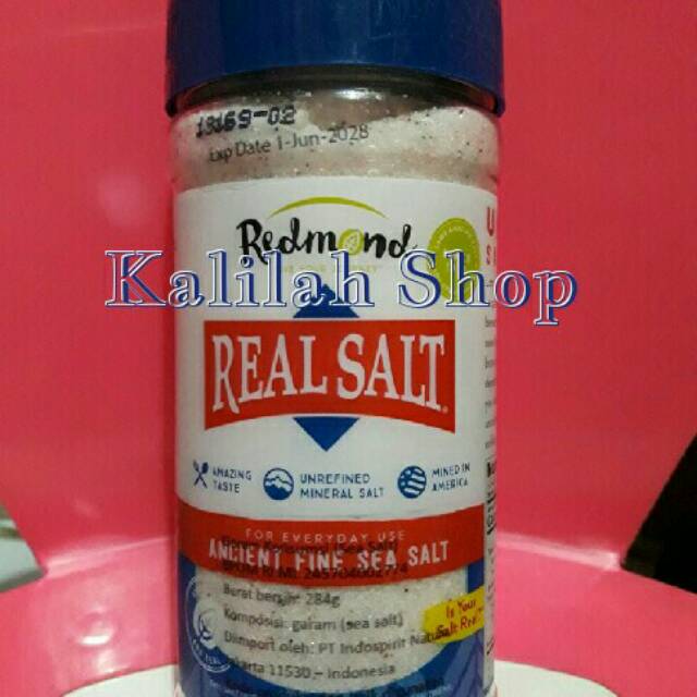 Real salt redmond ancient fine sea salt garam 284 gr