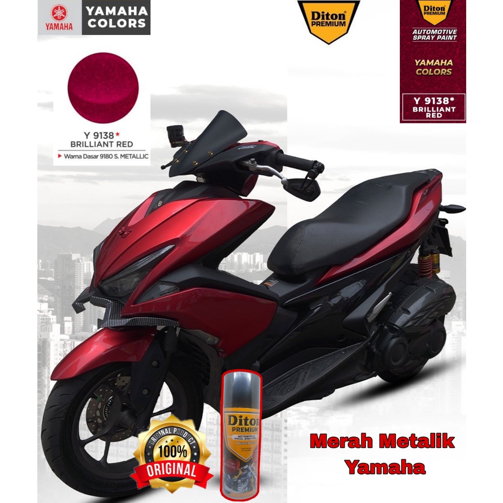 Pilok DITON PREMIUM MERAH METALIK YAMAHA BRILLIANT RED Y9138 400ml