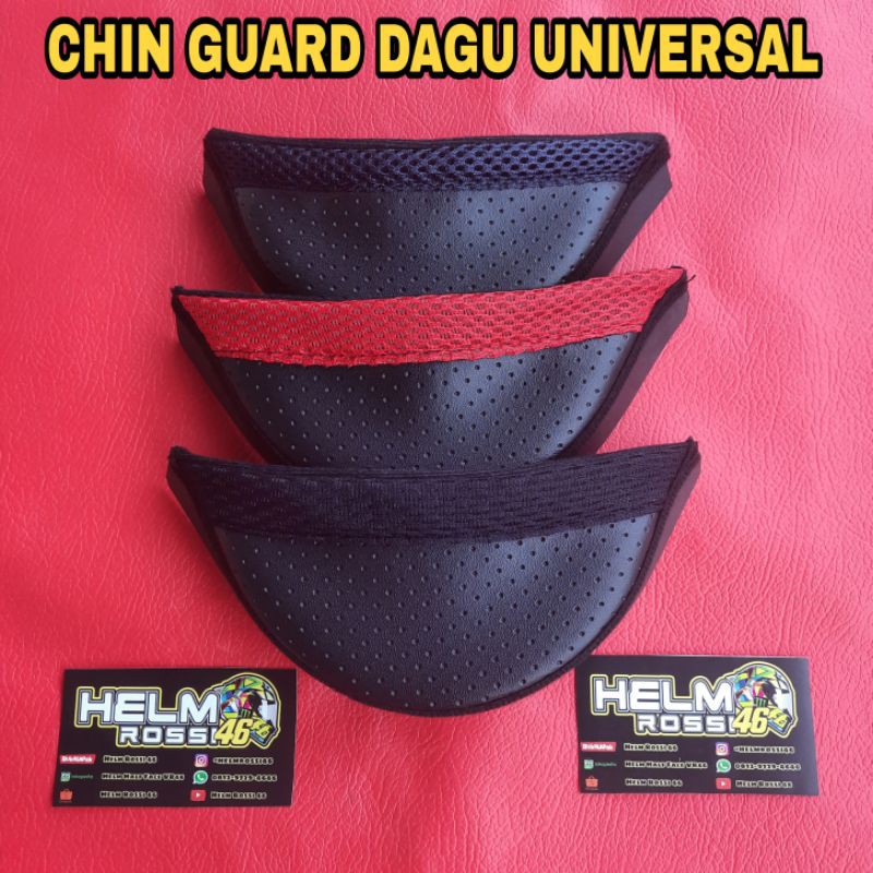 CHIN GUARD DAGU Busa Mulut - Penahan Debu Masuk ke Helm Universal ke semua Merk Helm Hitam Biru Merah