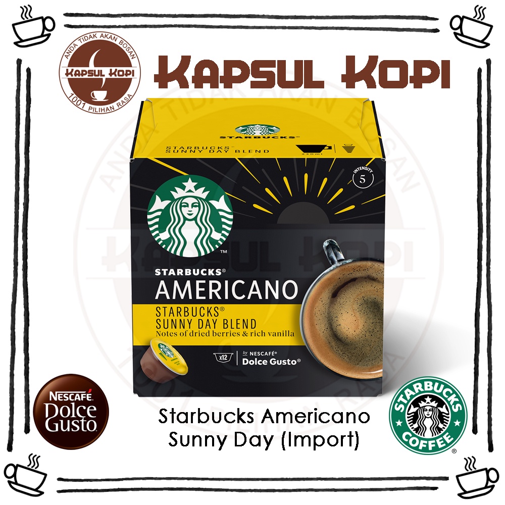 

Starbucks Americano Sunny Day Blend KapsulKopi Dolce Gusto Impor