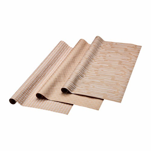 

FRESH IKEA GIVANDE Rol Kertas Kado Coklat Alami 3 Pcs ISTIMEWA