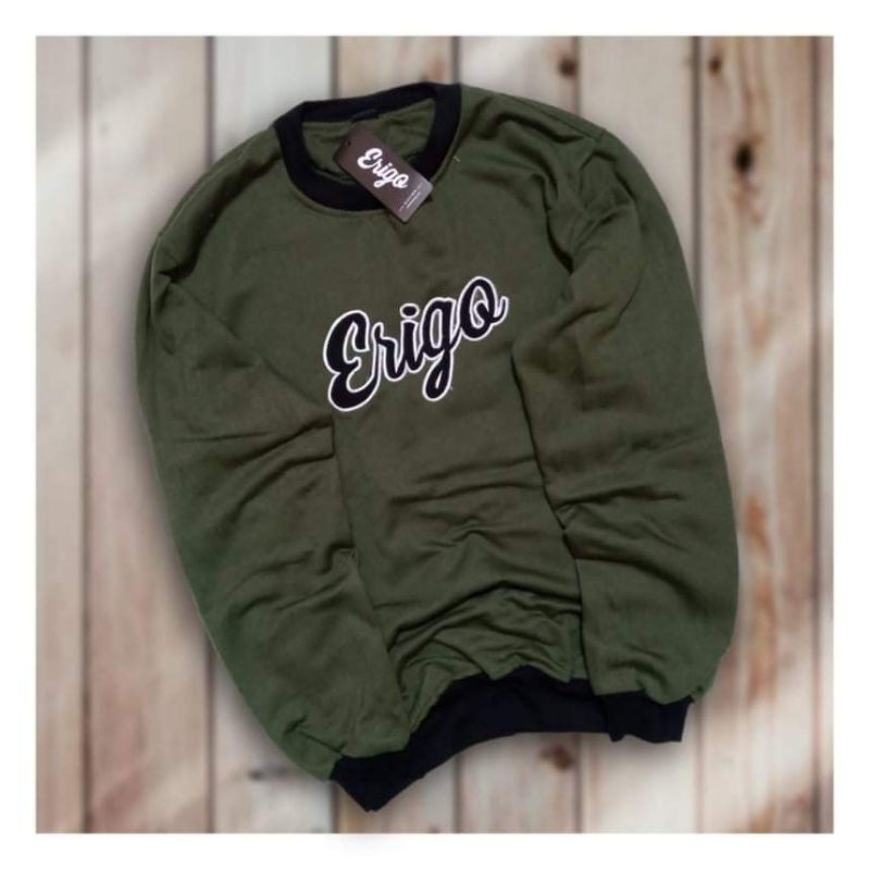 Crewneck Erigo Pria Lengan Panjang Premium Sweater Erigo