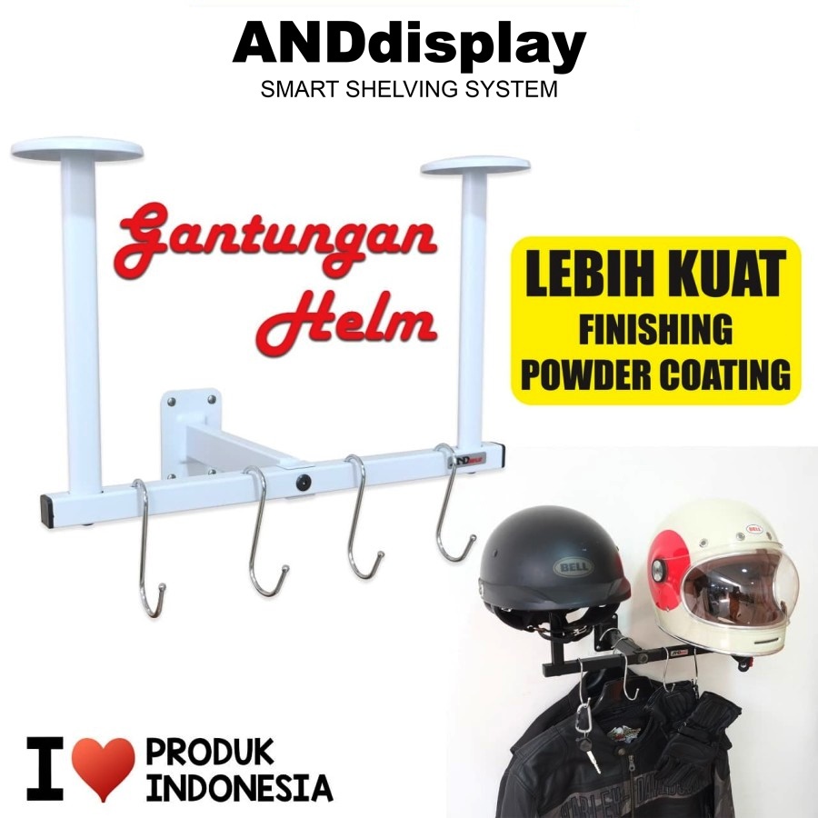 GANTUNGAN HELM DINDING DISPLAY HELM - CANTOLAN HELM - RAK HELM TEMBOK