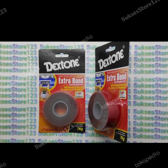 

Bergaransi Dextone Super Double Tape Indoor Outdoor Perekat 2 Sisi 25Mm X 2 Meter Murah