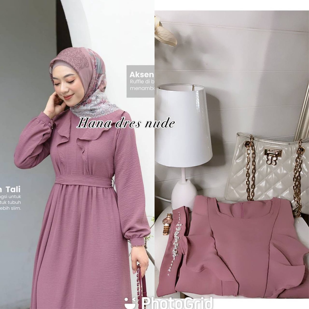 Hanna Dress Terbaru / Gamis Dress Terbaru / DressTerbaru 2022 / Dress Syari Terbaru / Muslim Wanita / Gamis Rayon Premium / Dres Rayon Premium / Gamis Lebaran / Gamis Lebaran 2022 Model Gamis Terbaru