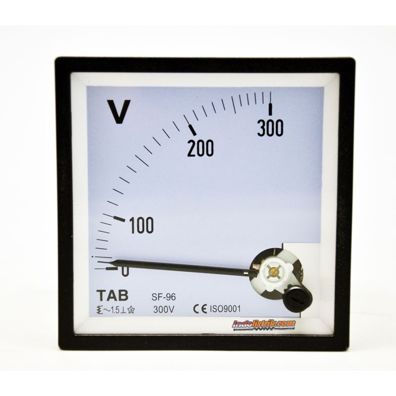 Voltmeter AC 500V atau 300V ukuran 96x96 TAB Volt Meter Analog - Berkualitas - Harga MURAH