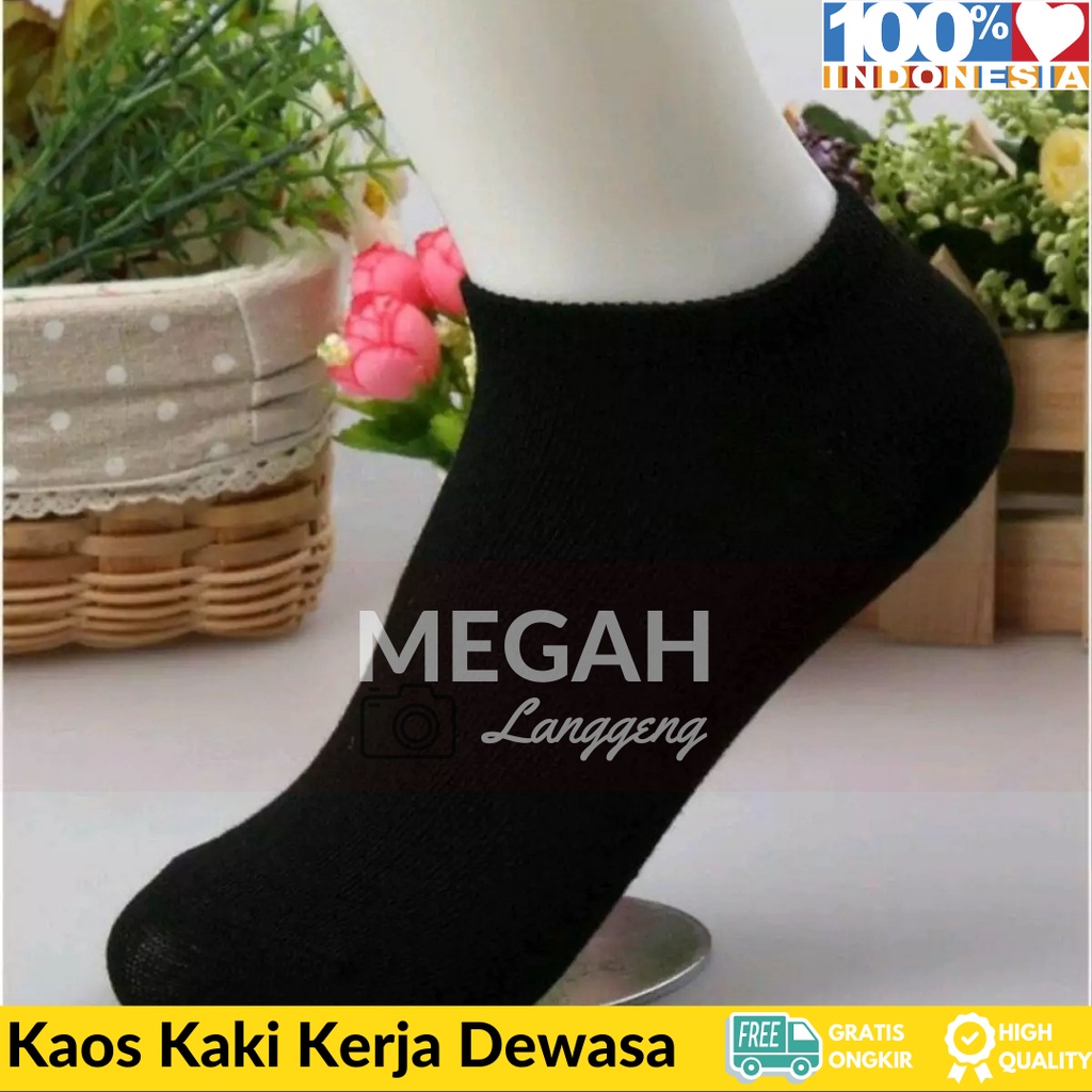 kaos kaki Sekolah pendek sport hitam polos unisex - kaus kaki pendek pria/wanita kaus kaki polos warna hitam -kaus kaki pendek wanita kaus kaki polos laki laki - kaos kaki kerja pria hitam polos semata kaki - Megah Langgeng Store