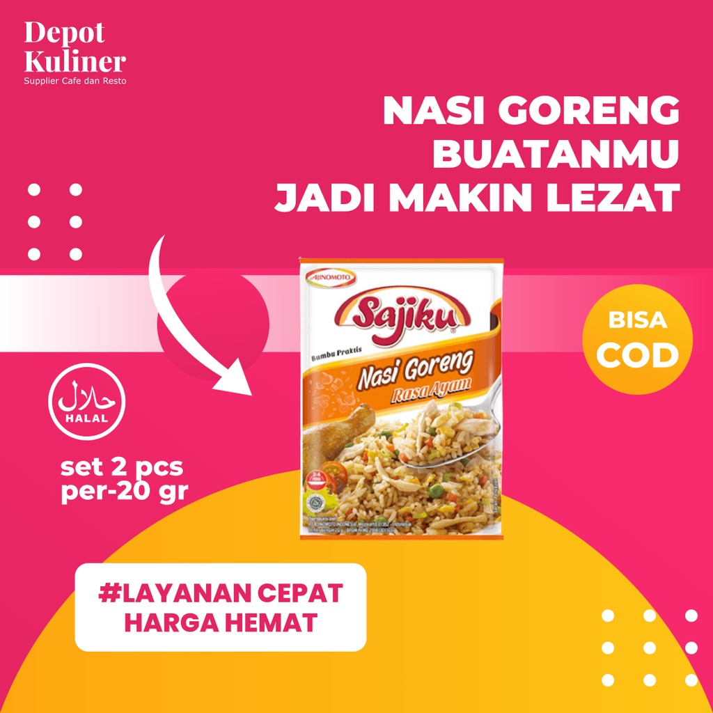 3 Pcs Sajiku Bumbu Nasi Goreng 20GR Rasa Ayam Penyedap Rasa