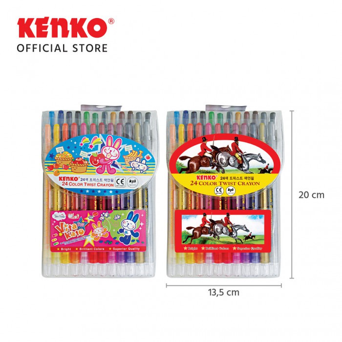 

Crayon KENKO 24 Warna - Twist Crayon 24 Color ( PVC BAG )