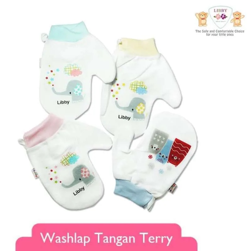 Libby Baby Washlap Handshape Washcloth Jari Motif