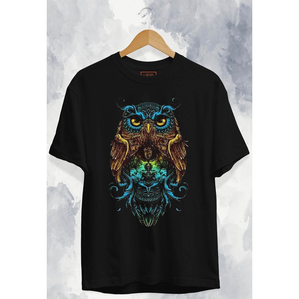kaos owl baju wanita atau pria burung hantu distro