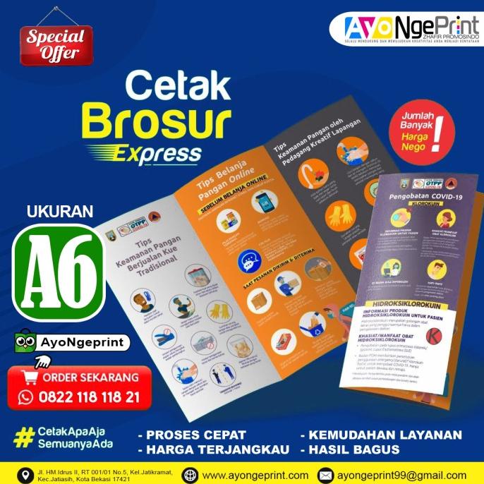 

Cetak Brosur Flyer A6 (10.5x14.8 CM) Full Color | 500 Lembar (1RIM)