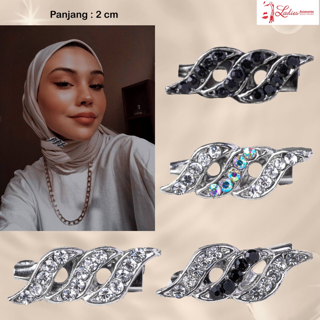 Bros Dagu Korea /  pashmina / gamis / kebaya / model baris 3 mata(CM 368)