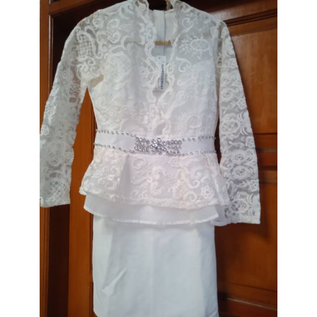 Preloved dress kebaya modern 1x pakai