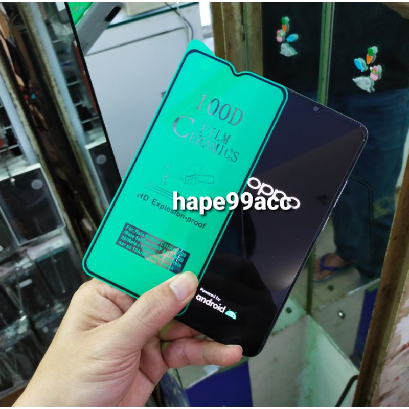 Oppo F9 A7 A5s A12 A11k anti gores nano ceramic film clear full screen