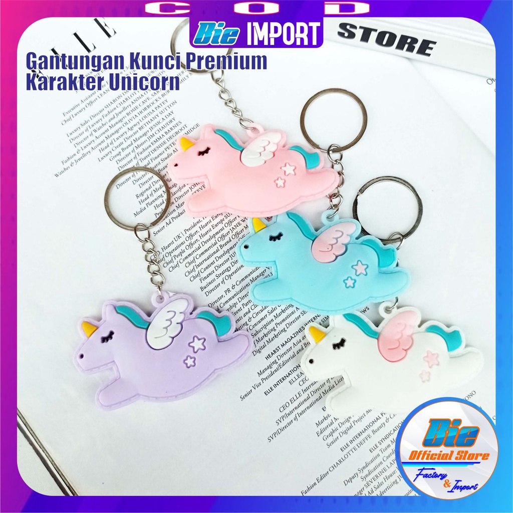 Gantungan Kunci Unicorn Pastel Premium Impor Best Seller