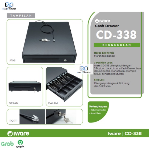 LACI KASIR UANG IWARE CD-330 CD-338 CD-320 UL-400 CD-408