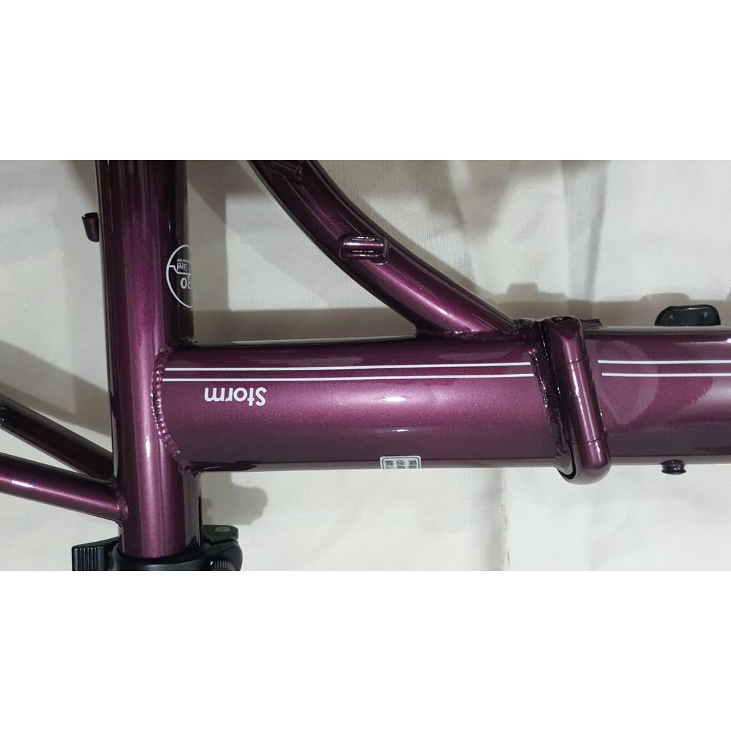 Frame FNHON dan Fork Storm Ungu Metalic Purple Burgundy Discbrake disc brake db 20 22 inch Chromoly