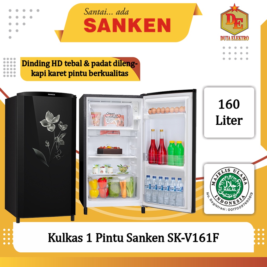 Kulkas 1 Pintu Sanken SKV 161 F