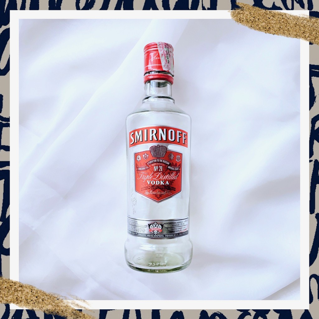 BOTOL KOSONG BEKAS SMIRNOFF VODKA Liquor Bottle 375ml