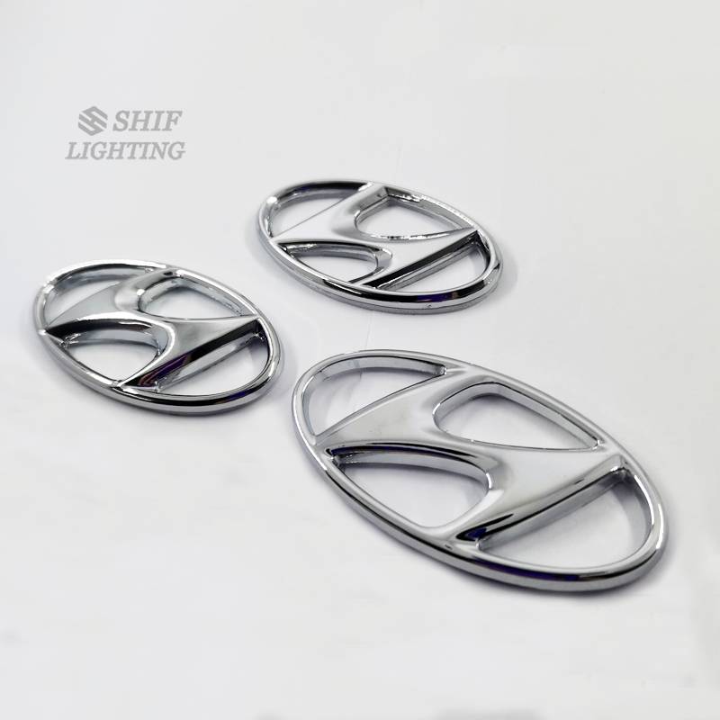 1pc Stiker Emblem Logo Hyundai Bahan Metal Untuk Stir Mobil Hyundai