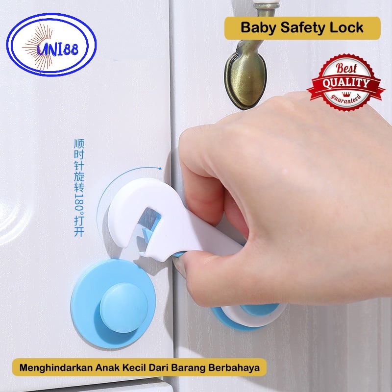Kunci Laci Lemari Pakaian Baju Kunci  Safety Lock Child Kitchen Set Lemari Pintu Kulkas Jendela