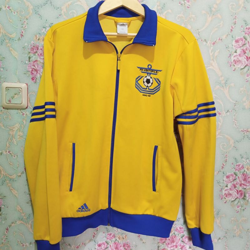 Tracktop Jaket Adidas FK Ventspils kuning Biru