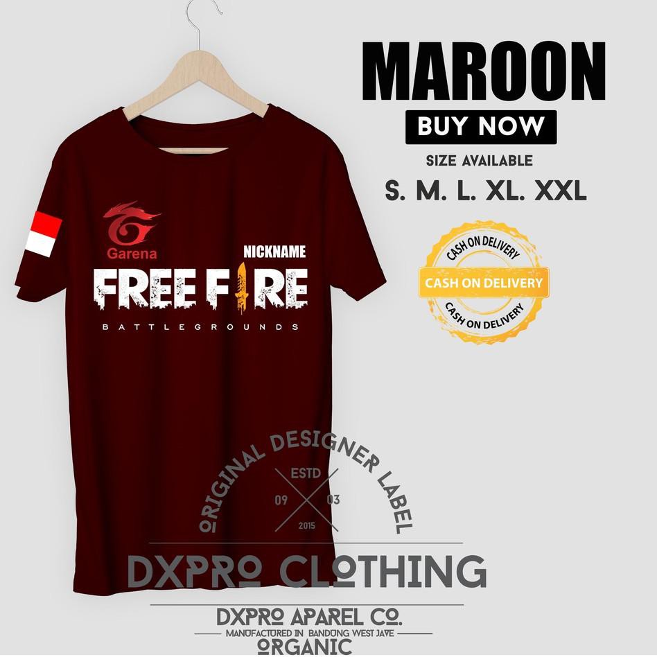 ŋŋ La050 ŋŋ Tshirt Baju Kaos Distro Free Fire Garena Free Nickname Original Anak Anak Dan Dewasa ŋŋŋ