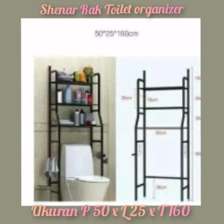 Rak Toilet Besi Anti Karat Rak Toilet Kloset Duduk Rak Toilet Organizer Rak Toilet 3Susun