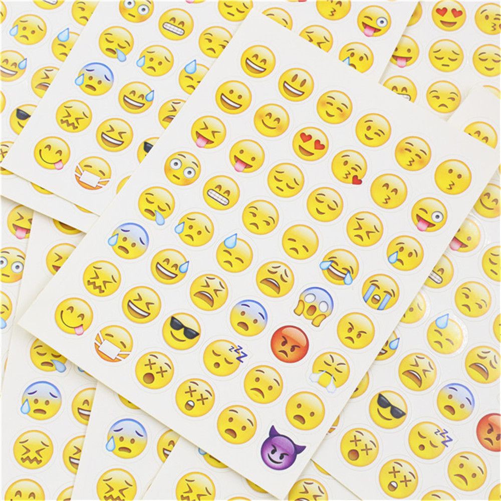 Stiker Kertas Gambar Emoji Ekspresi Senyum Lucu Kreatif Shopee